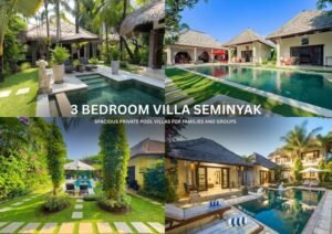 3 bedroom villa Seminyak private pool spacious tropical garden Villa Bugis Seminyak
