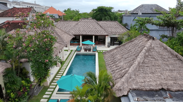 5 bedroom large group Seminyak villas Villa Darma spacious private pool villa Seminyak Bali near beach attractions