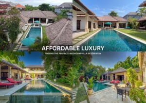 5 bedroom villa Seminyak with private pool, tropical garden, and spacious living area for families and groups in Bali