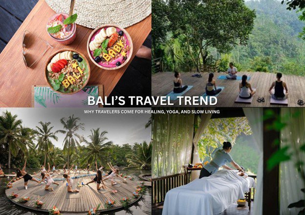 Woman practicing yoga during a Bali Travel wellness retreat in a tropical private villa