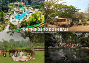 kids enjoying fun activities in Bali during family school holiday with waterparks safari and indoor theme park experiences