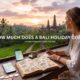 Bali holiday budget guide 2026 with a private villa, tropical garden, and swimming pool in Seminyak