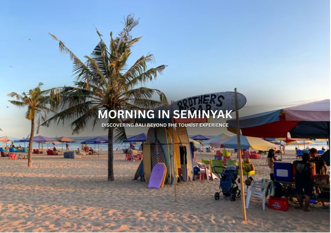Quiet morning streets in Seminyak Bali