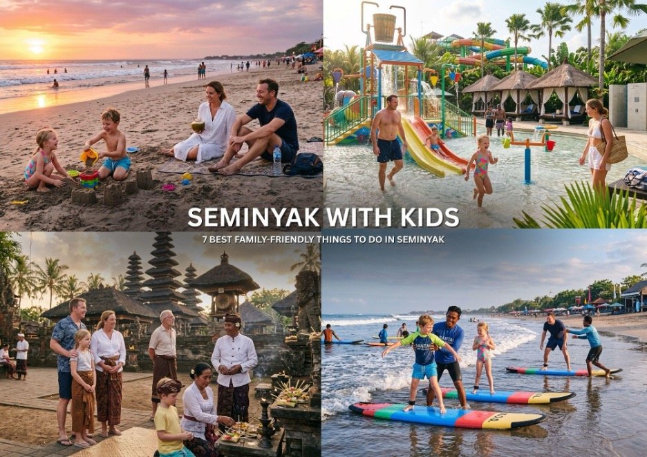Family enjoying a holiday in Seminyak with kids