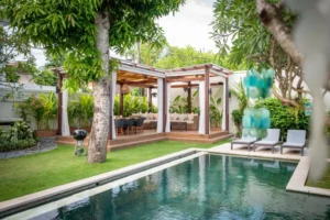 Tropical garden and private pool at Villa Cemara Seminyak by Villa Bugis – perfect for relaxing Bali holidays