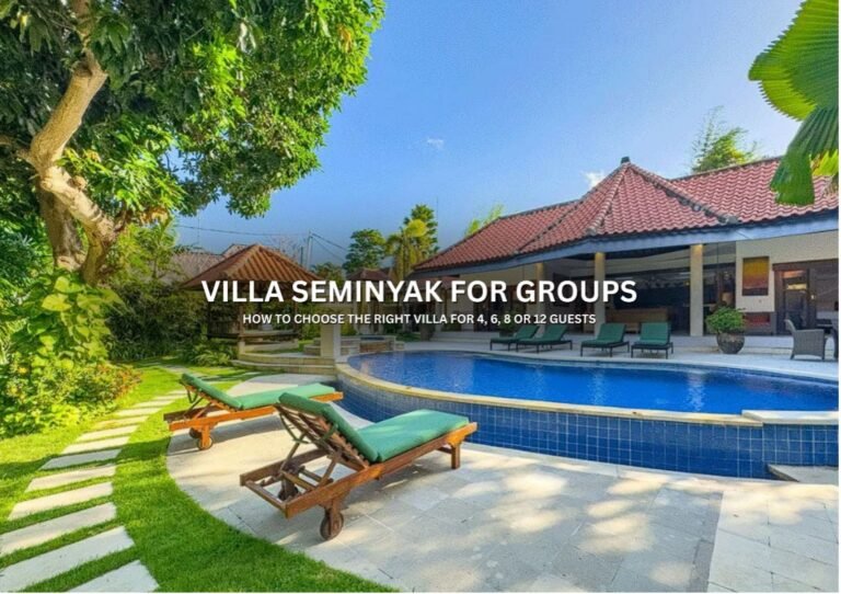 Spacious private pool villa in Seminyak for families and groups staying in Bali