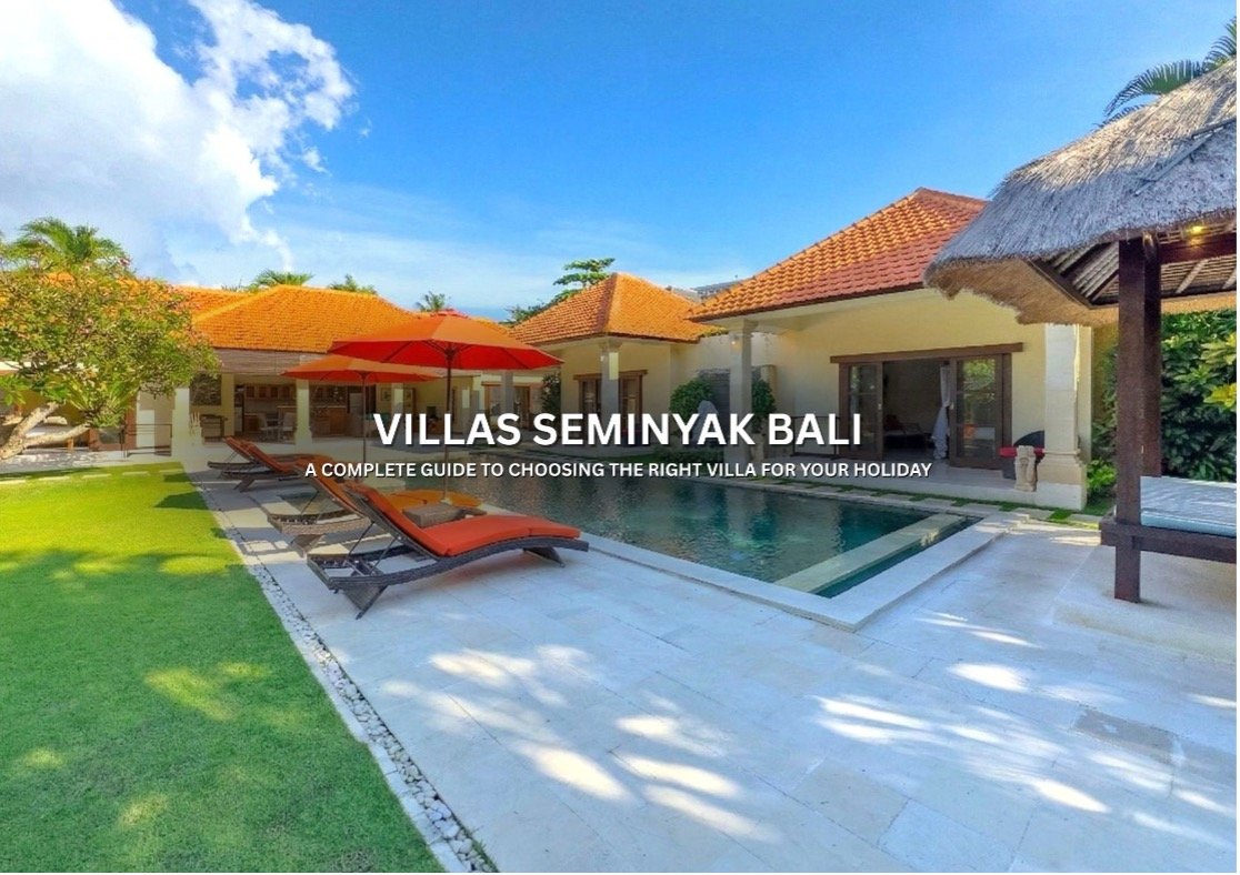 Private pool villa in Seminyak Bali with a tropical garden for a relaxing holiday