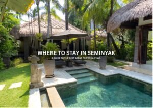 Villa Bugis Seminyak map showing villa locations near Seminyak Beach, Eat Street and central Seminyak