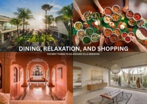 Luxury villa Seminyak near restaurants shopping and spa experiences in Bali