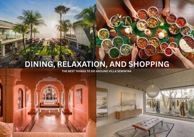 Luxury villa Seminyak near restaurants shopping and spa experiences in Bali
