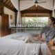 Tourist recovering from Bali Belly while staying in a private villa in Bali with bottled water and oral rehydration solution