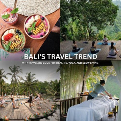 Woman practicing yoga during a Bali Travel wellness retreat in a tropical private villa