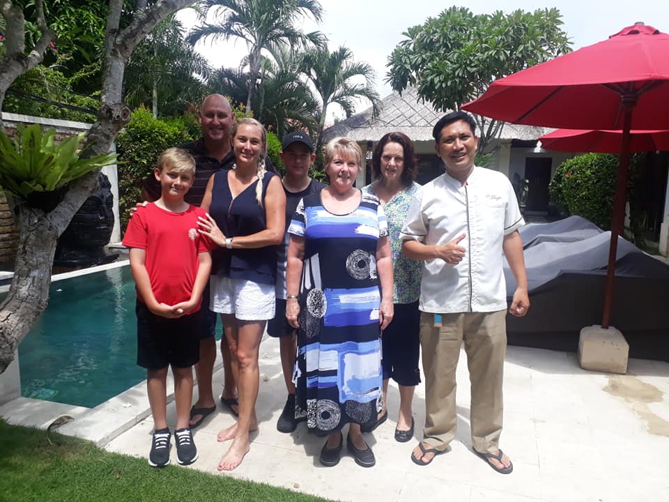 Holiday guests at Villa Jaclan Seminyak, a private pool villa Seminyak