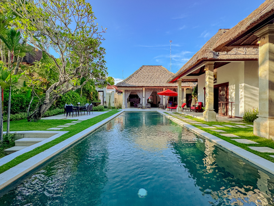 Private pool villa with tropical garden at a Villa Bugis property, Seminyak Bali