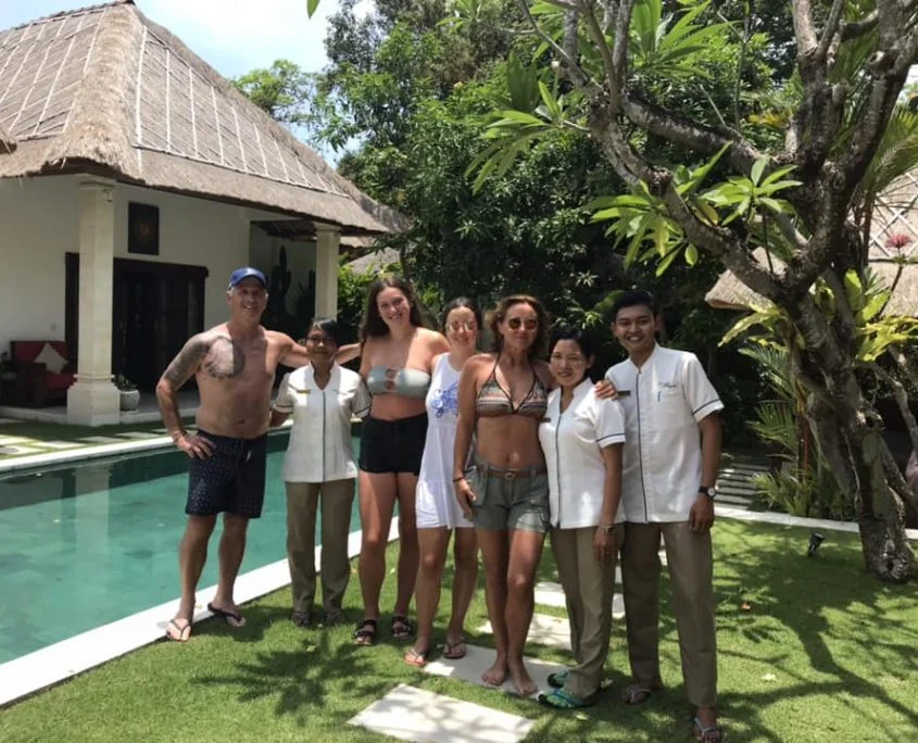 Smiling guests during their holiday at Villa Kebun Seminyak by Villa Bugis