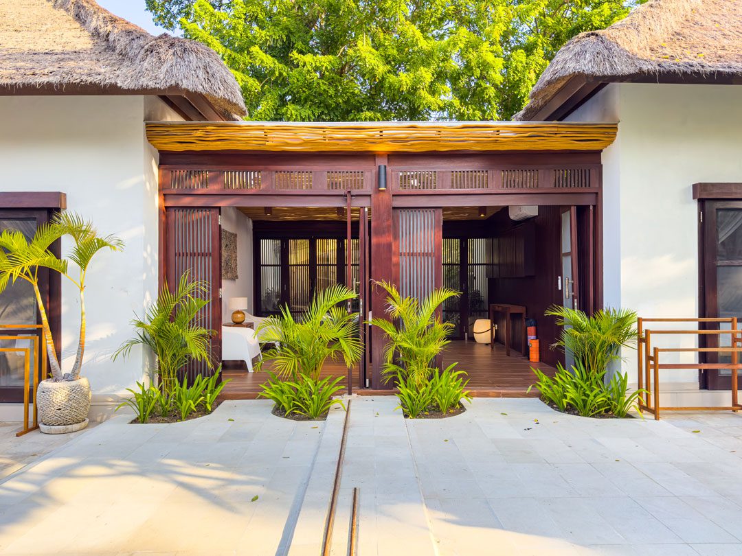Private in-villa spa room equipped with massage tables at Villa Alore Seminyak by Villa Bugis, offering wellness treatments in a luxury villa Seminyak.