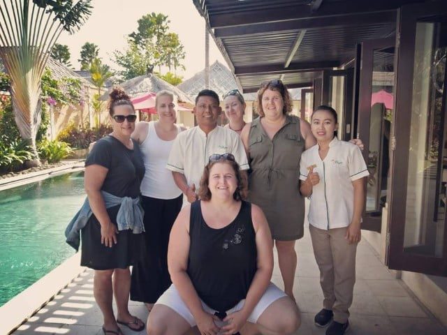 Happy holiday guests at Villa Gembira Seminyak, a villa Seminyak by Villa Bugis