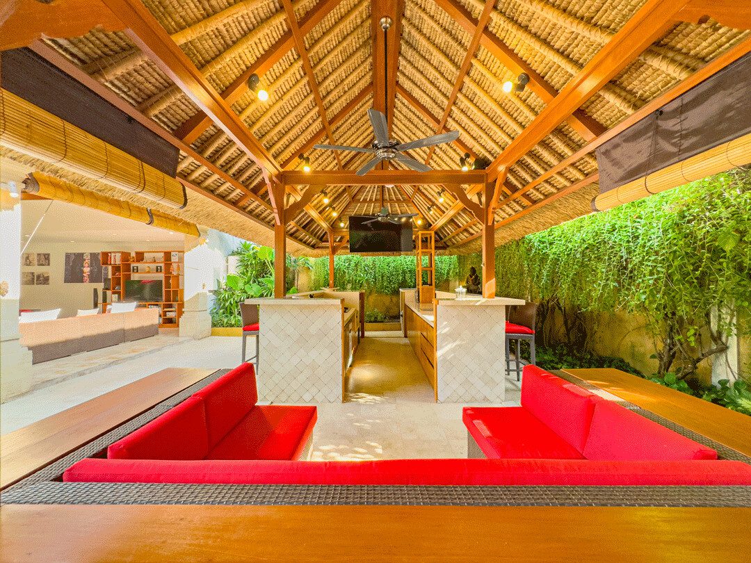 Modern open-concept kitchen fully equipped with high-quality cooking appliances at Villa Jaclan Seminyak by Villa Bugis villa Seminyak.