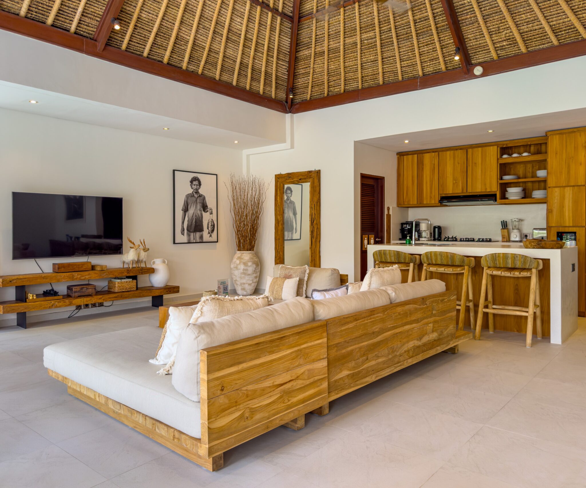 Spacious lounge and gathering zone for family relaxing at Villa Olive Seminyak by Villa Bugis villa Seminyak.